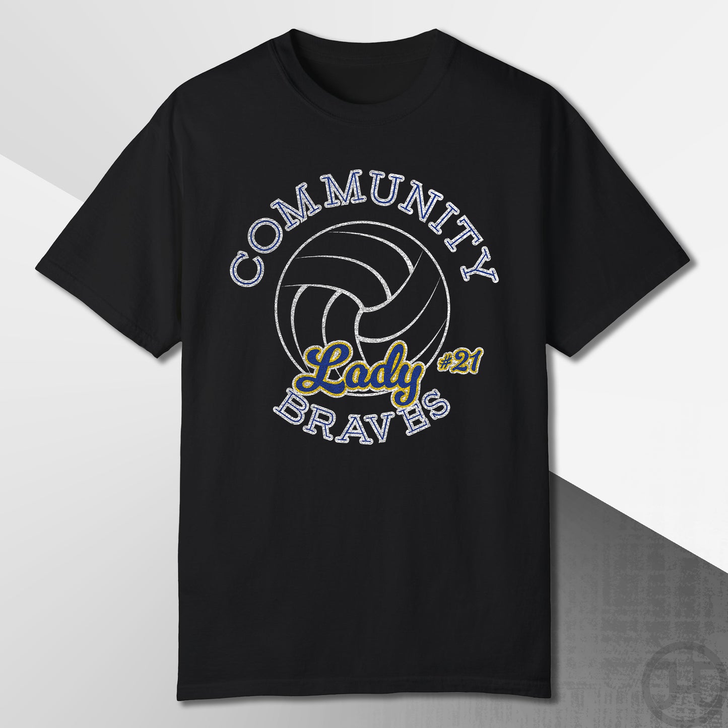 Community Lady Braves Volleyball T-Shirt