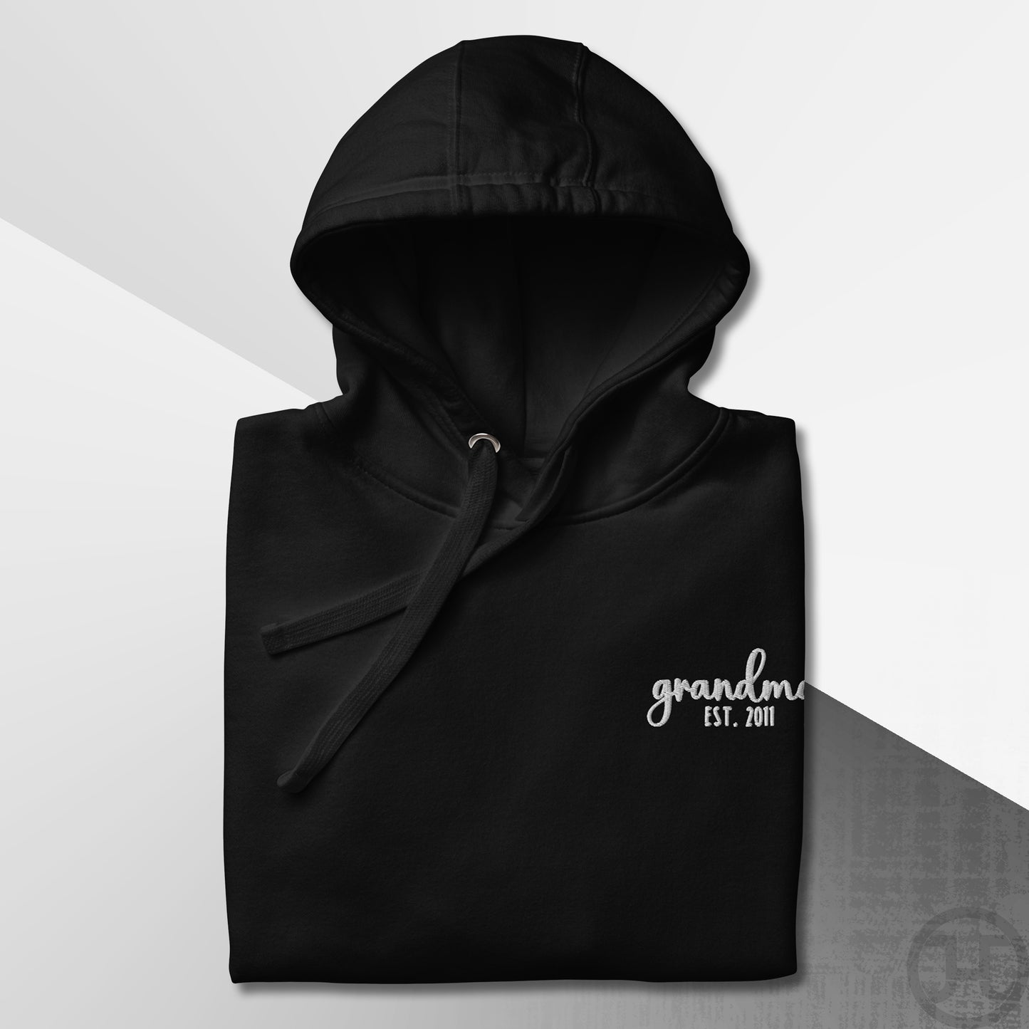 Embroidered Hoodie Grandma w/Custom Est Date Left Chest
