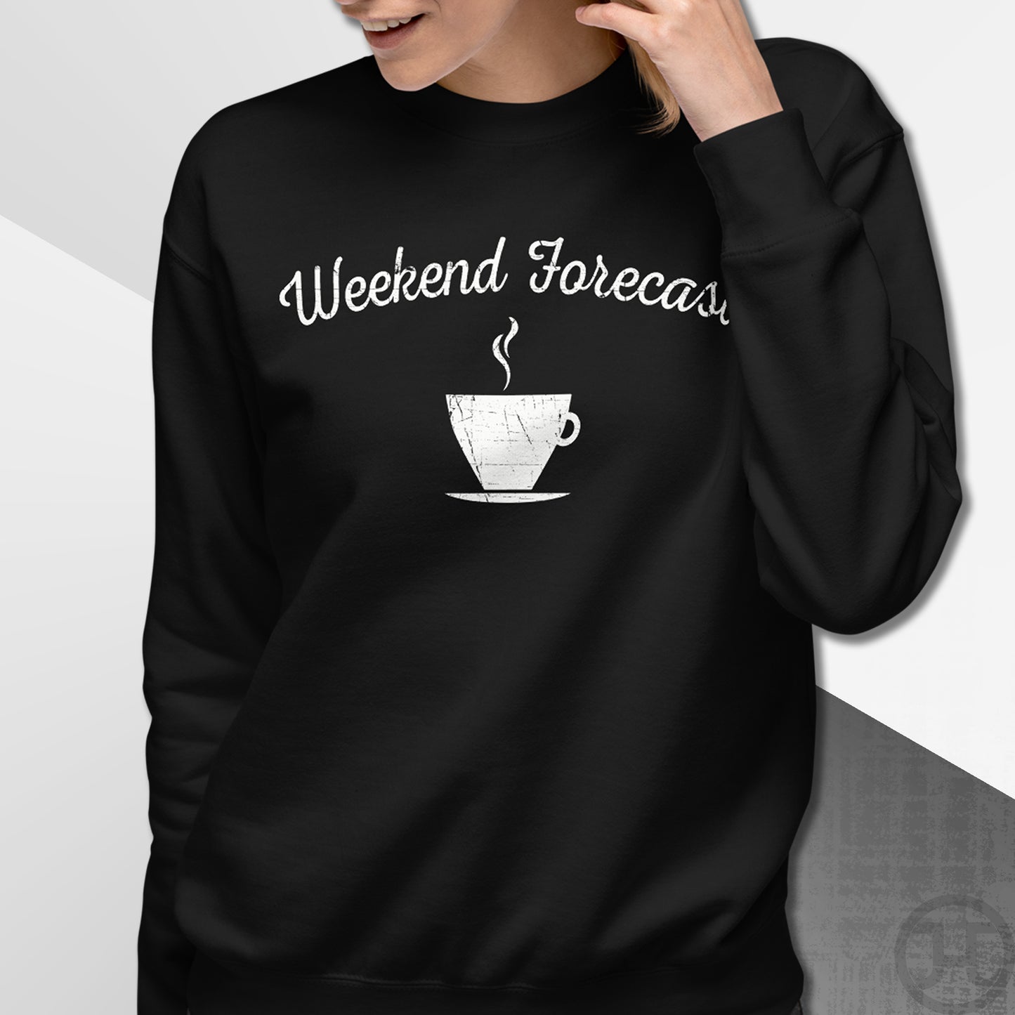 Weekend Forecast Coffee Cup Premium Sweatshirt