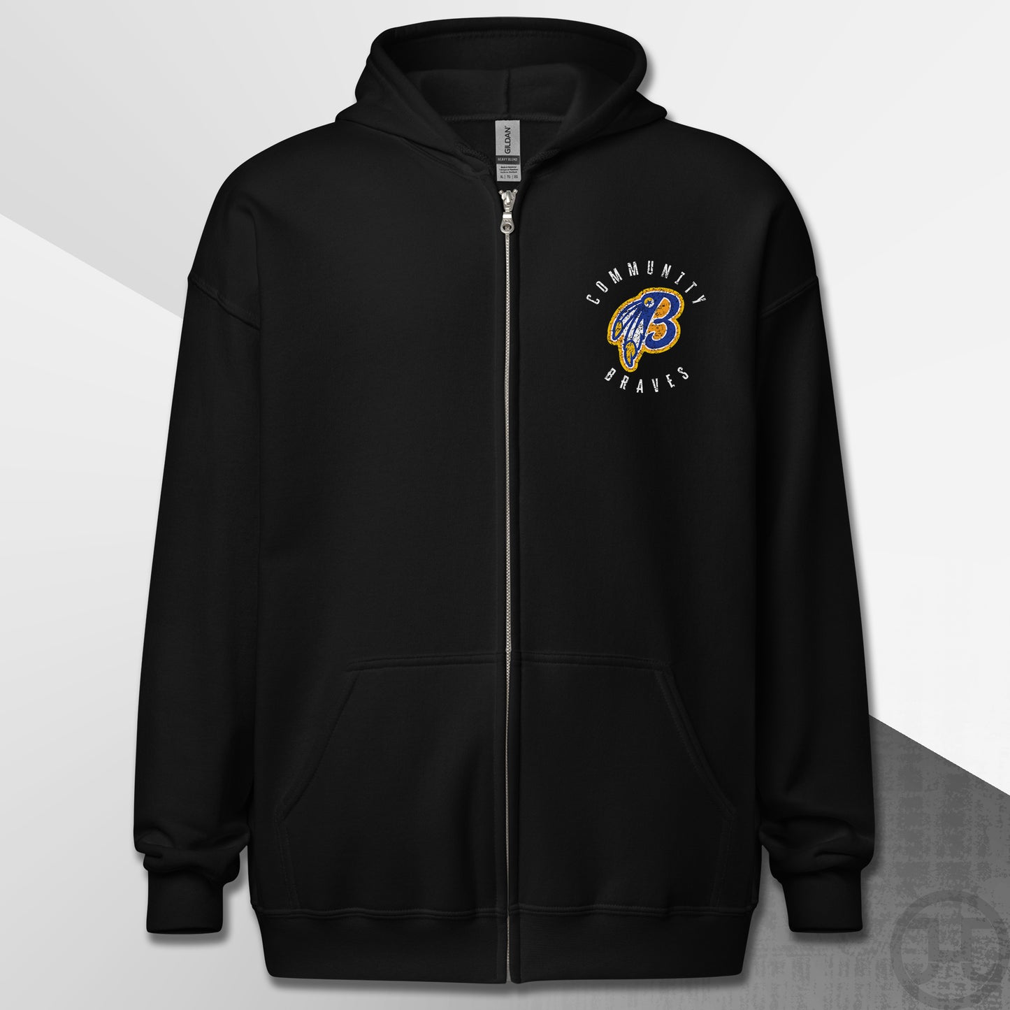 Community Braves Zip-Up B-logo Hoodie