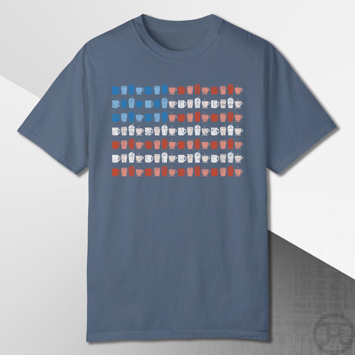 Coffee Cups Flag T-Shirt