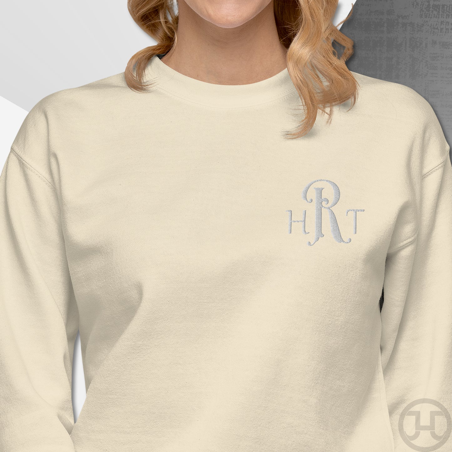 Embroidered 3-Letter Monogram Sweatshirt
