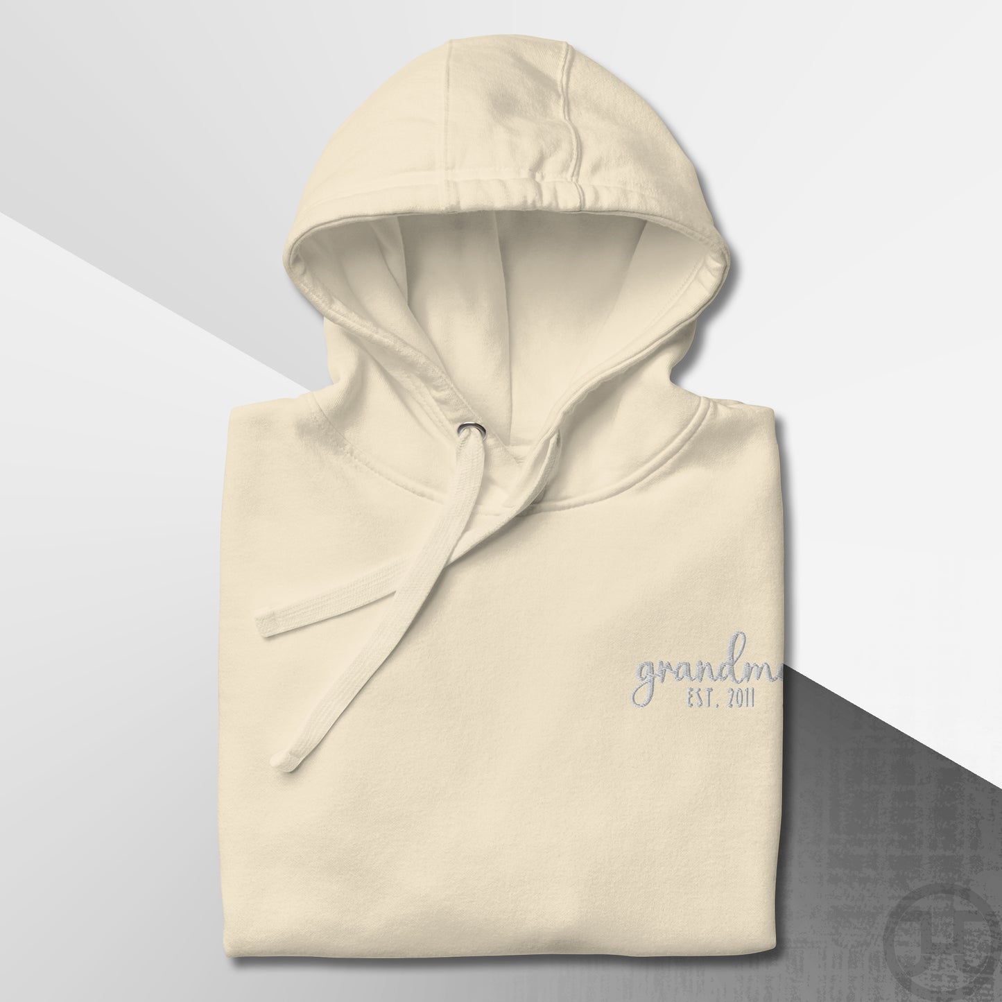 Embroidered Hoodie Grandma w/Custom Est Date Left Chest