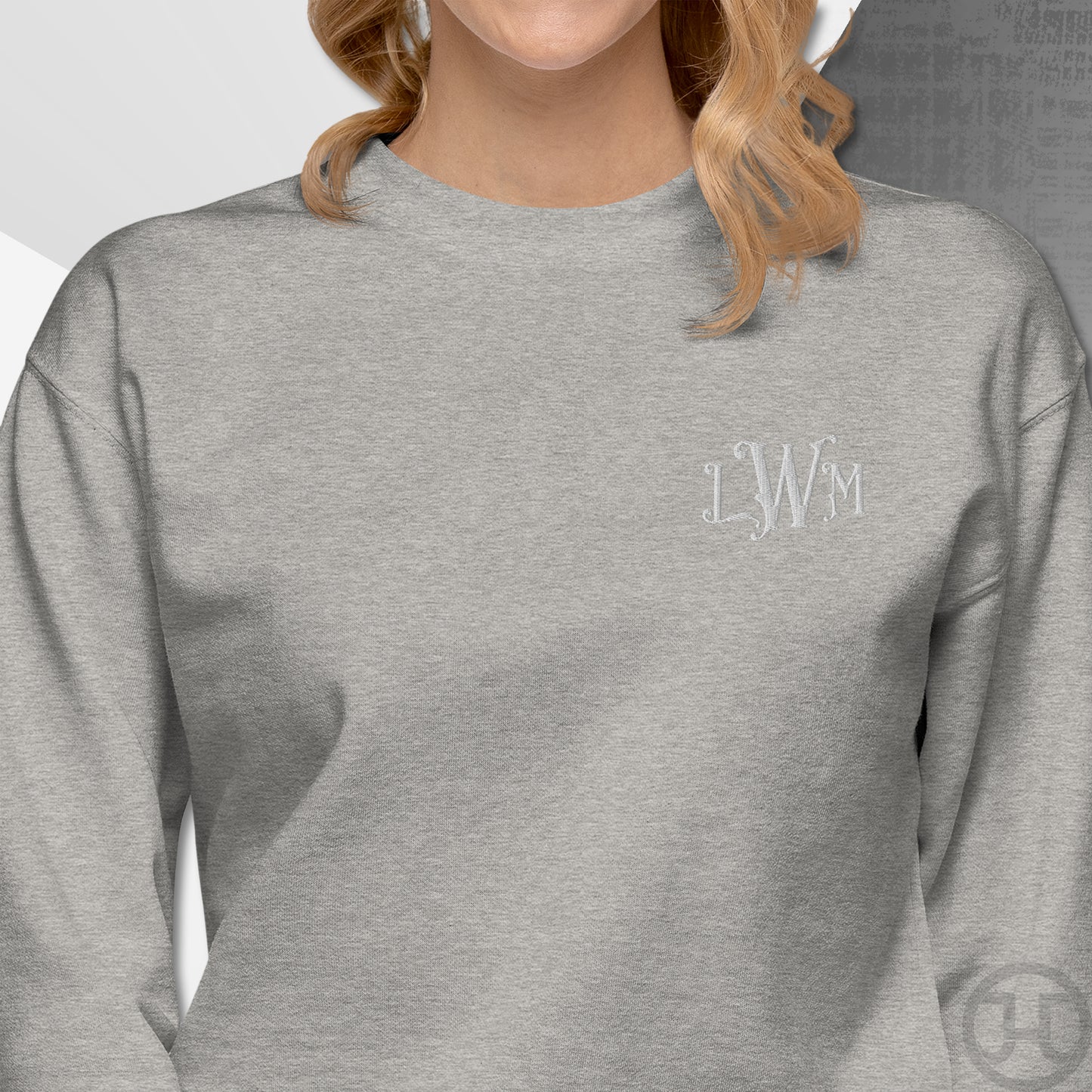 Embroidered 3-Letter Monogram Sweatshirt