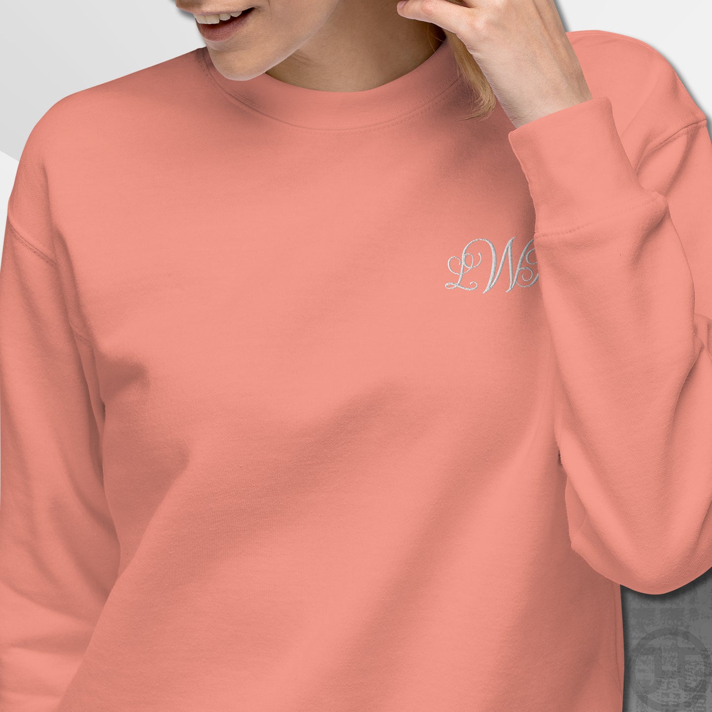 Embroidered 3-Letter Monogram Sweatshirt