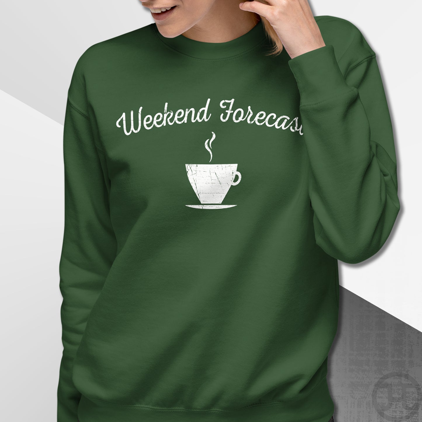Weekend Forecast Coffee Cup Premium Sweatshirt