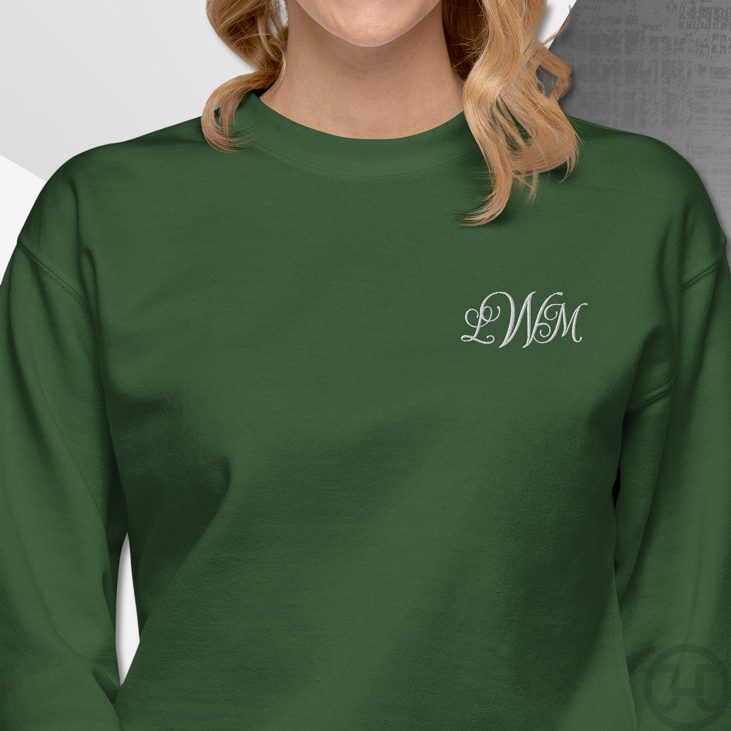 Embroidered 3-Letter Monogram Sweatshirt