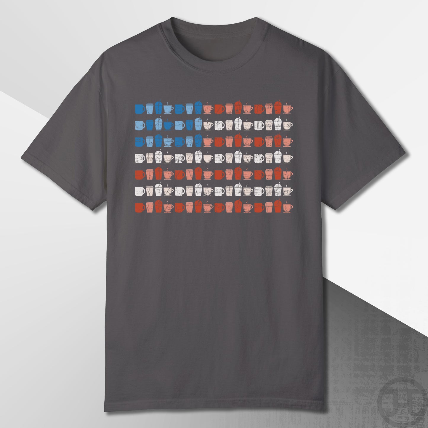 Coffee Cups Flag T-Shirt