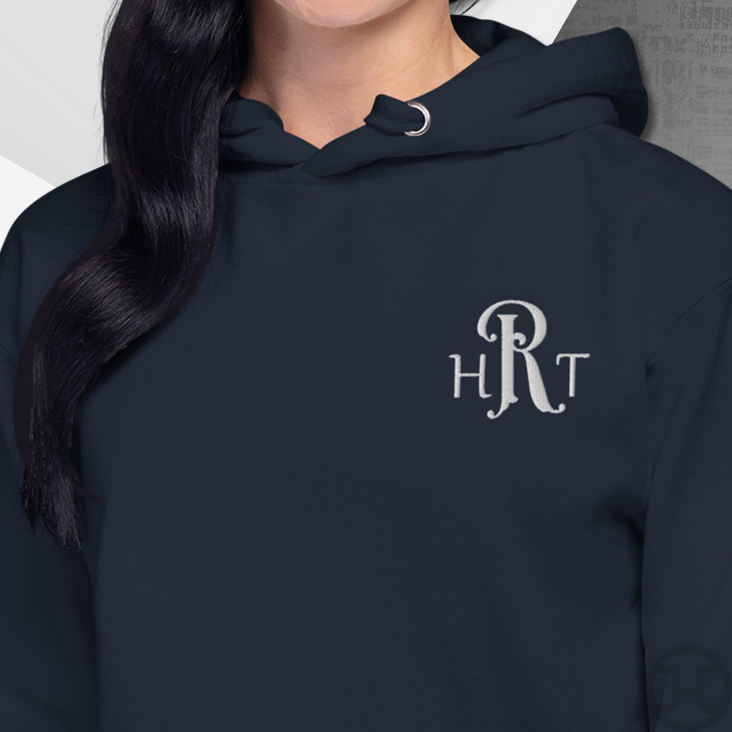 Embroidered 3-Letter Monogram Hoodie