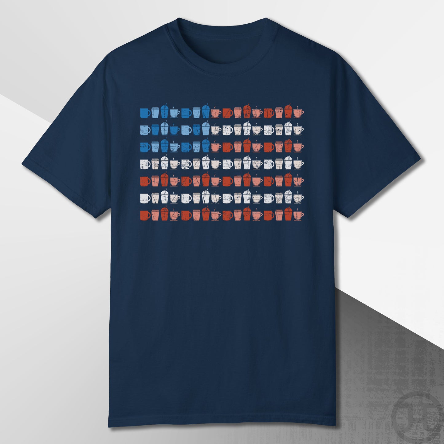 Coffee Cups Flag T-Shirt