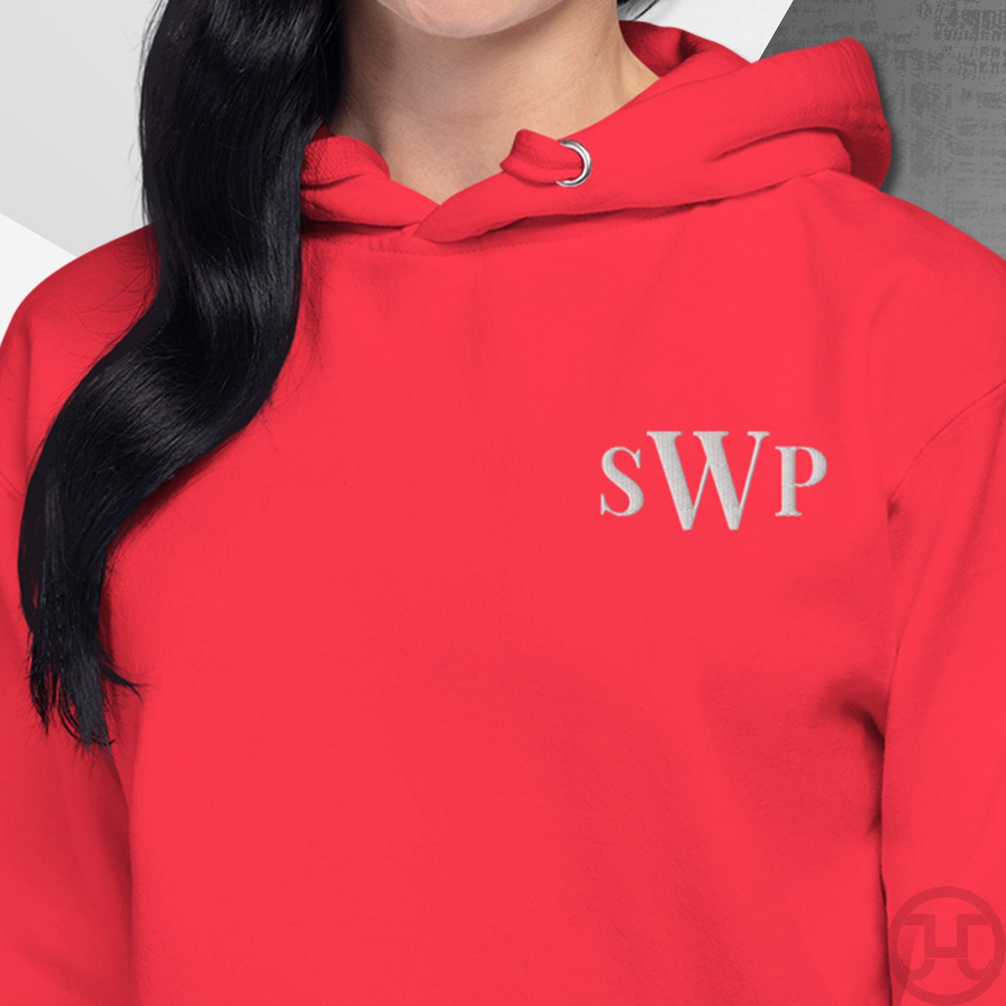 Embroidered 3-Letter Monogram Hoodie