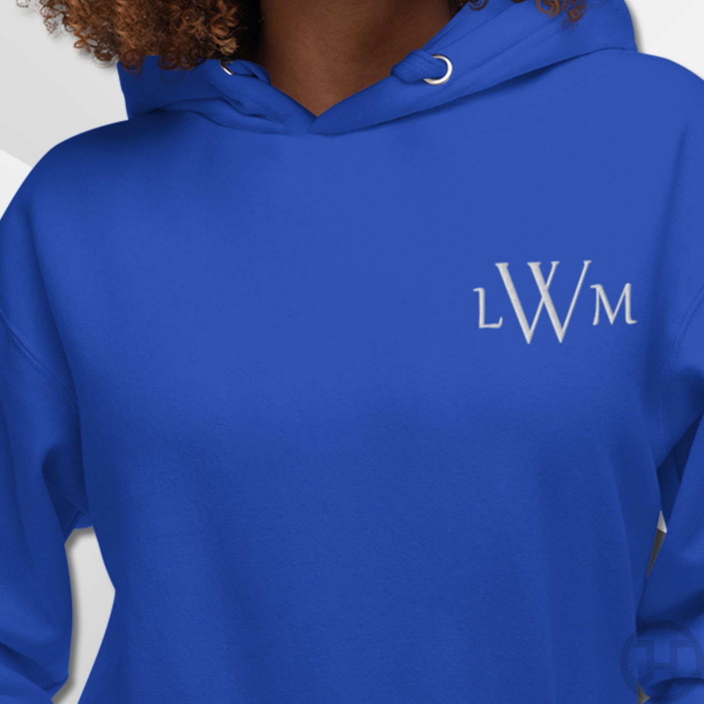 Embroidered Monogram Hoodie w/Names on Sleeves