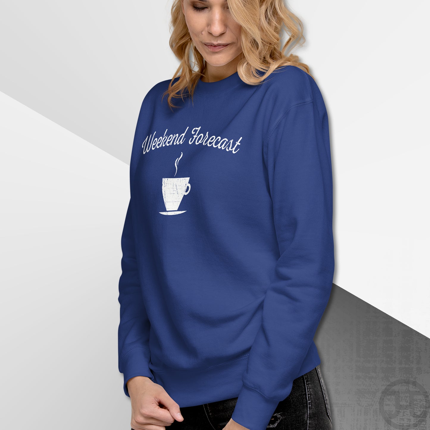 Weekend Forecast Coffee Cup Premium Sweatshirt