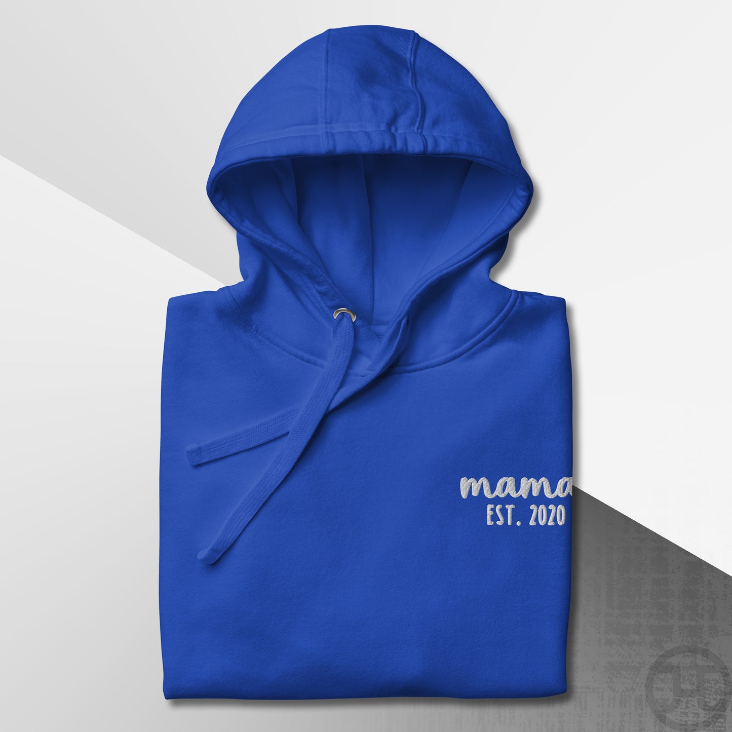 Embroidered Hoodie Mama w/Custom Est Date Left Chest