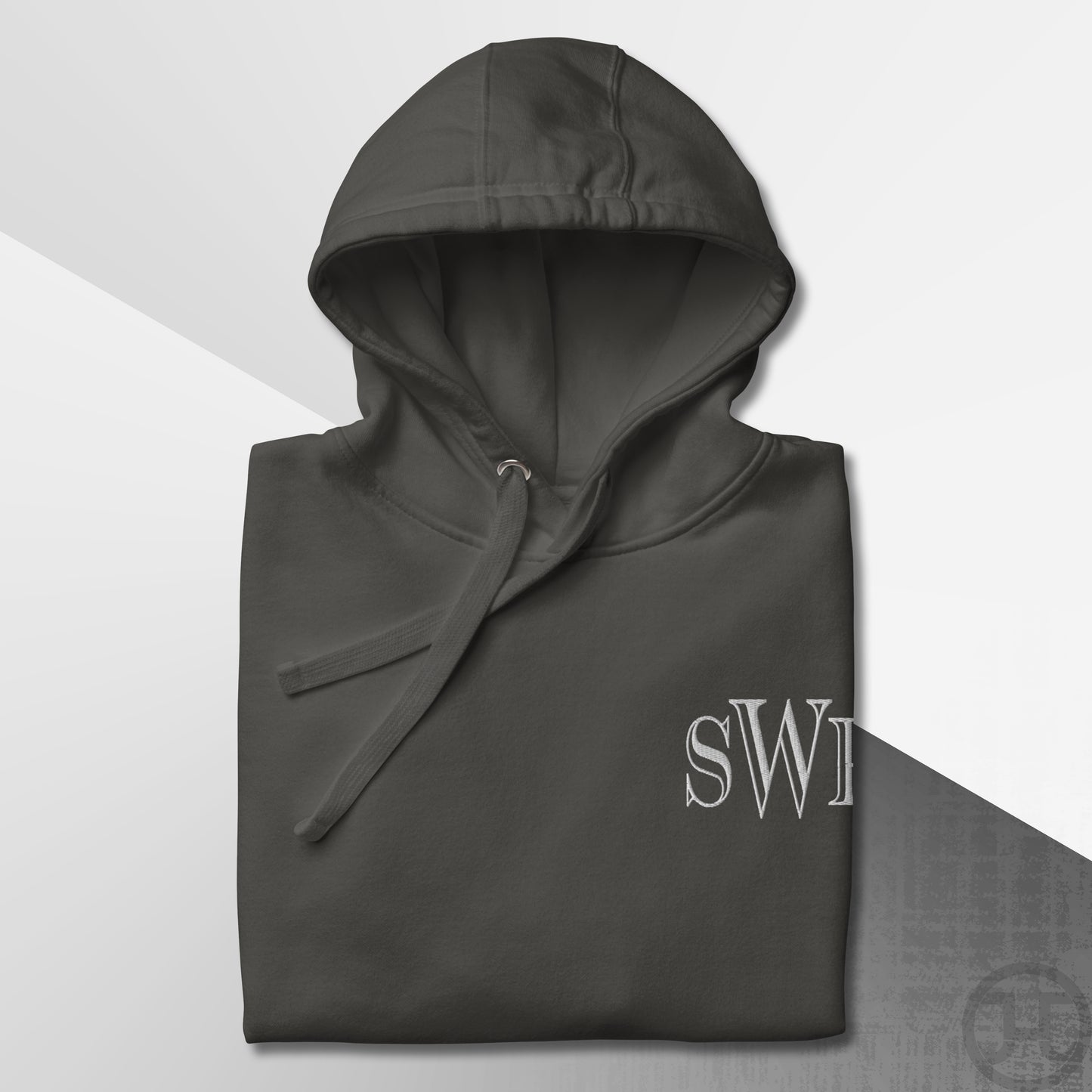 Embroidered 3-Letter Monogram Hoodie