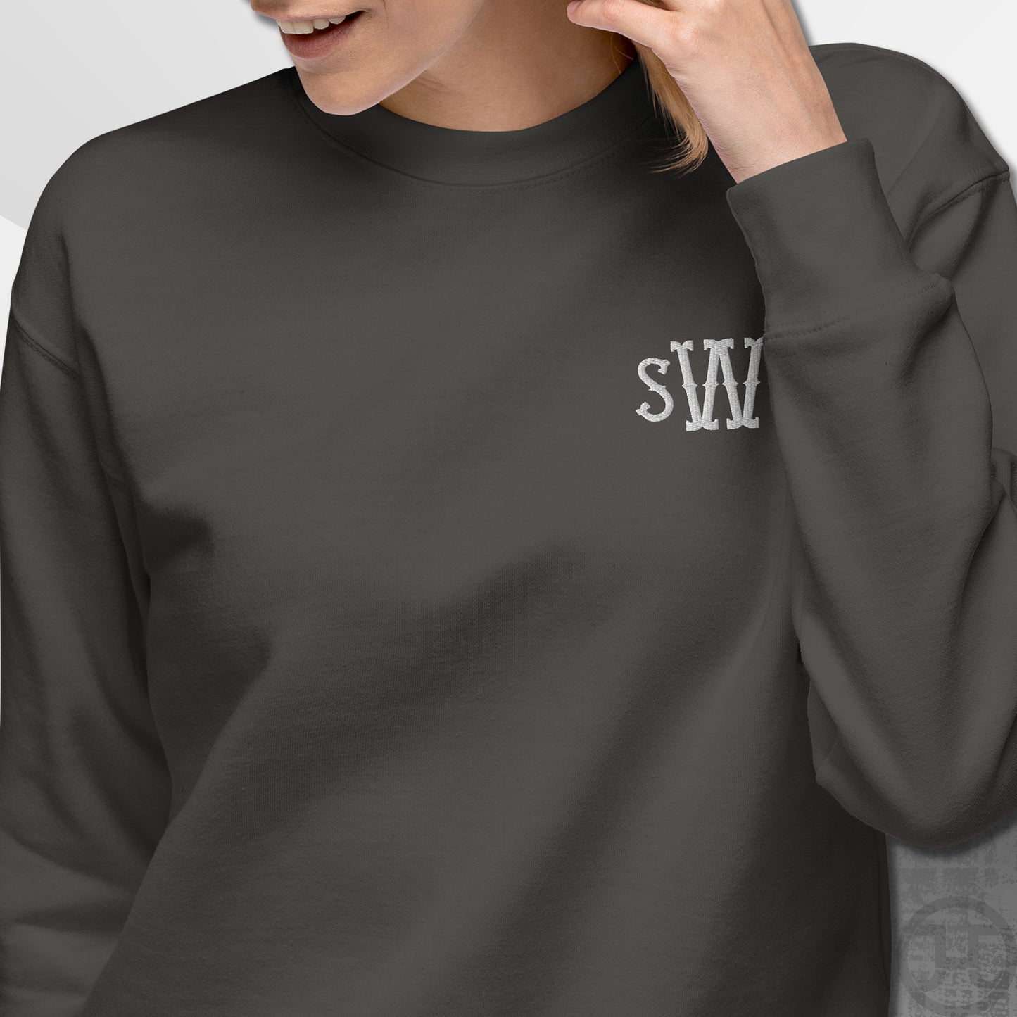 Embroidered 3-Letter Monogram Sweatshirt
