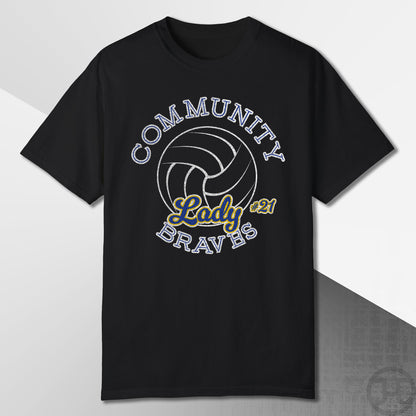 Community Lady Braves Volleyball T-Shirt