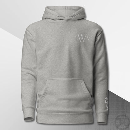 Embroidered Monogram Hoodie w/Names on Sleeves
