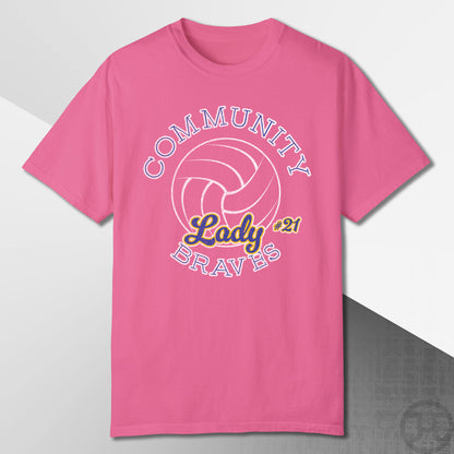 Community Lady Braves Volleyball T-Shirt