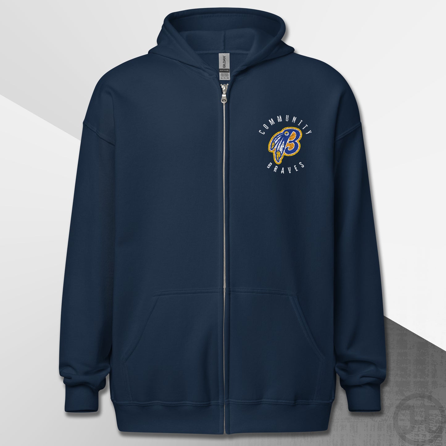 Community Braves Zip-Up B-logo Hoodie