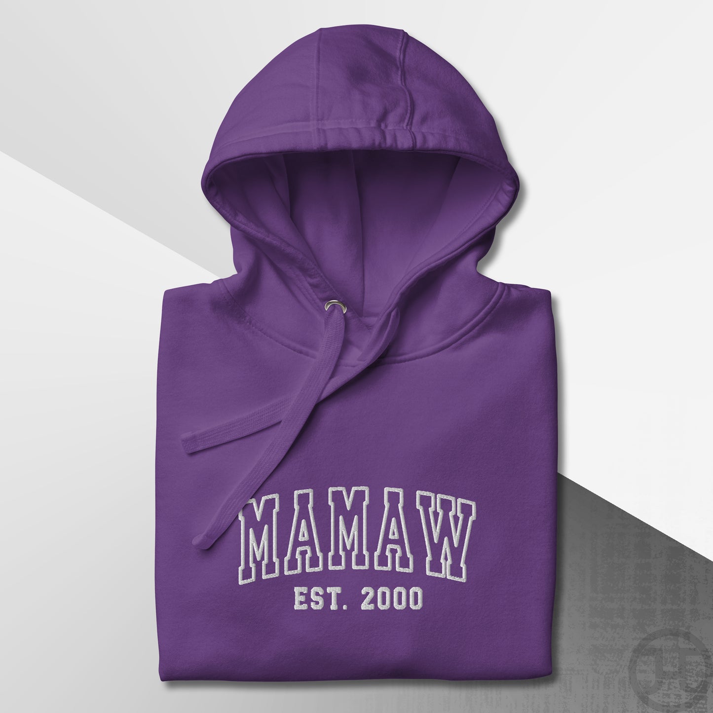 Embroidered Hoodie Mamaw w/Custom Est Date Center Chest