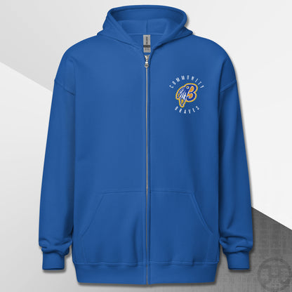 Community Braves Zip-Up B-logo Hoodie