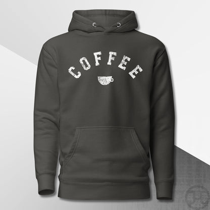 Coffee Cup Varsity Premium Hoodie